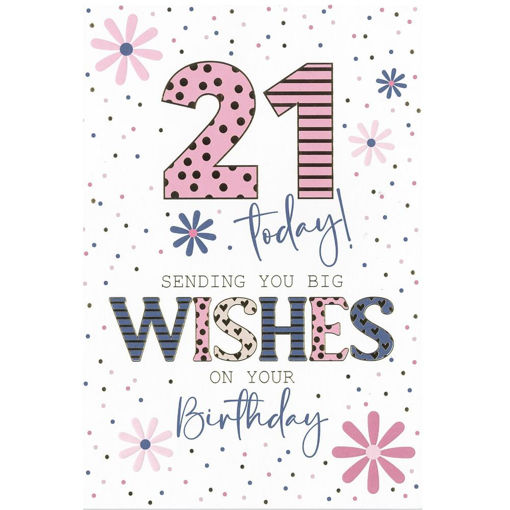 Picture of 21 TODAY SENDING YOU BIG WISHES ON YOUR BIRTHDAY